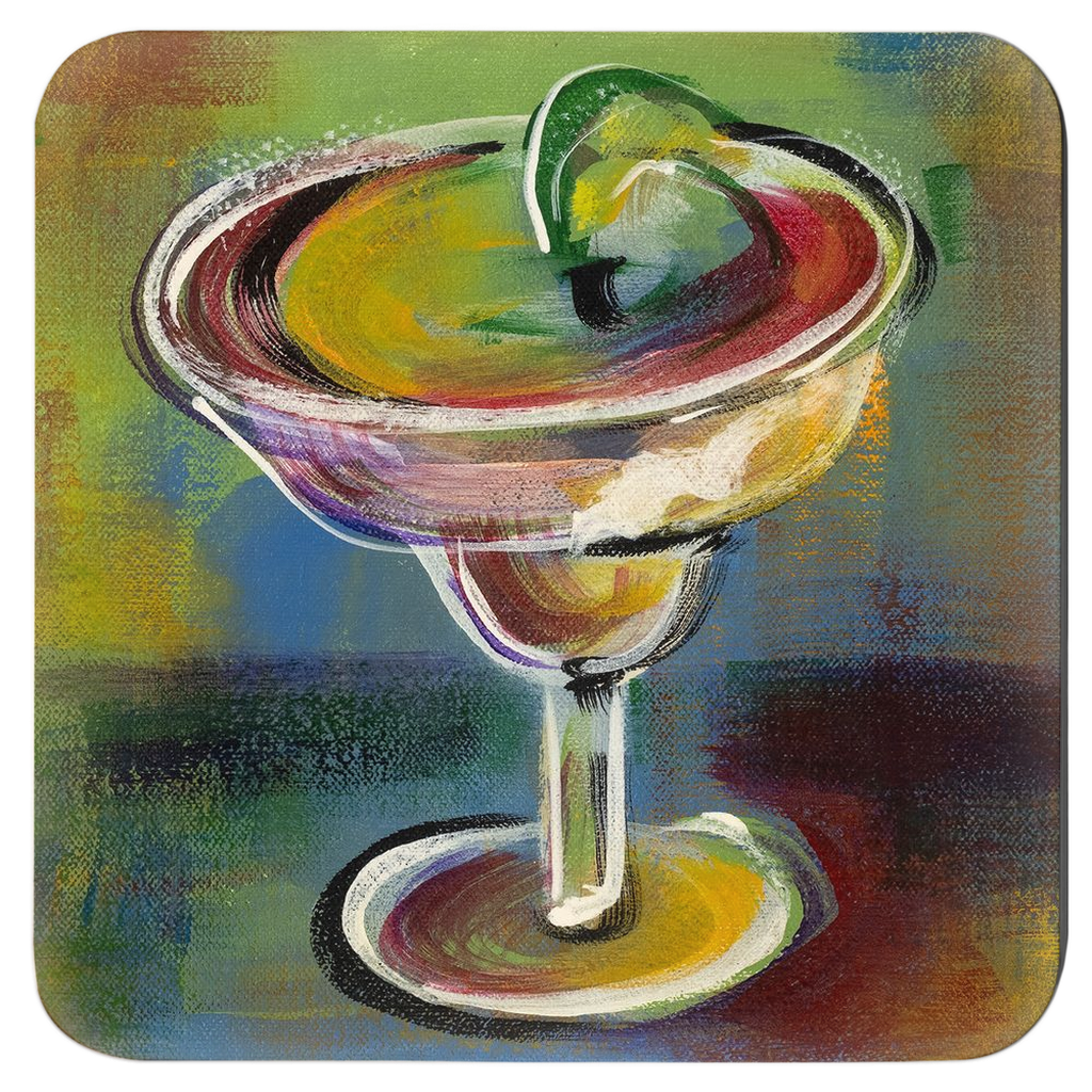 Margarita Coasters Vivid Colors Drink Themed Coasters Art for your Tables