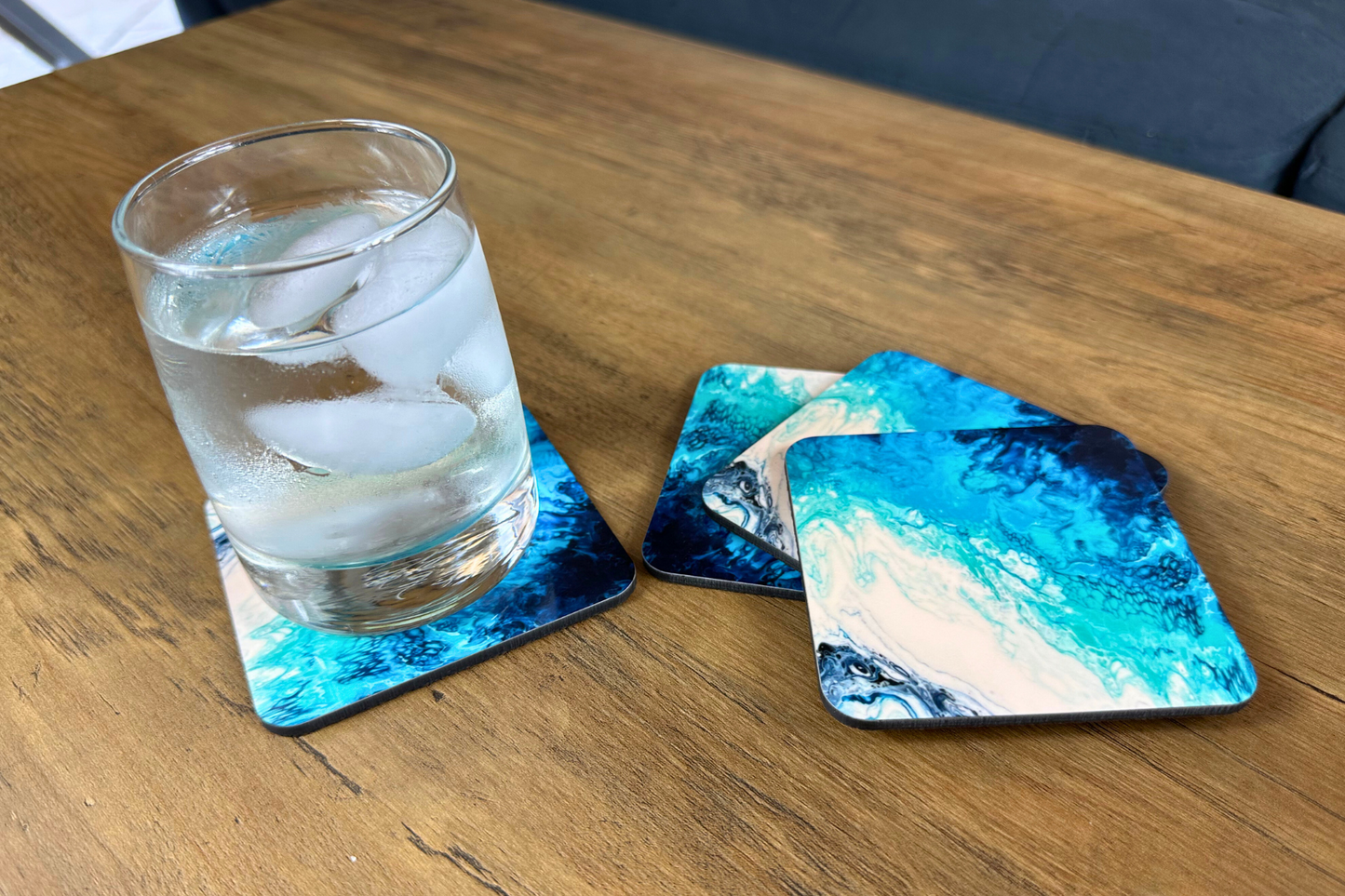 Deep Blue Sea Coasters Ocean Inspired Art for your Table