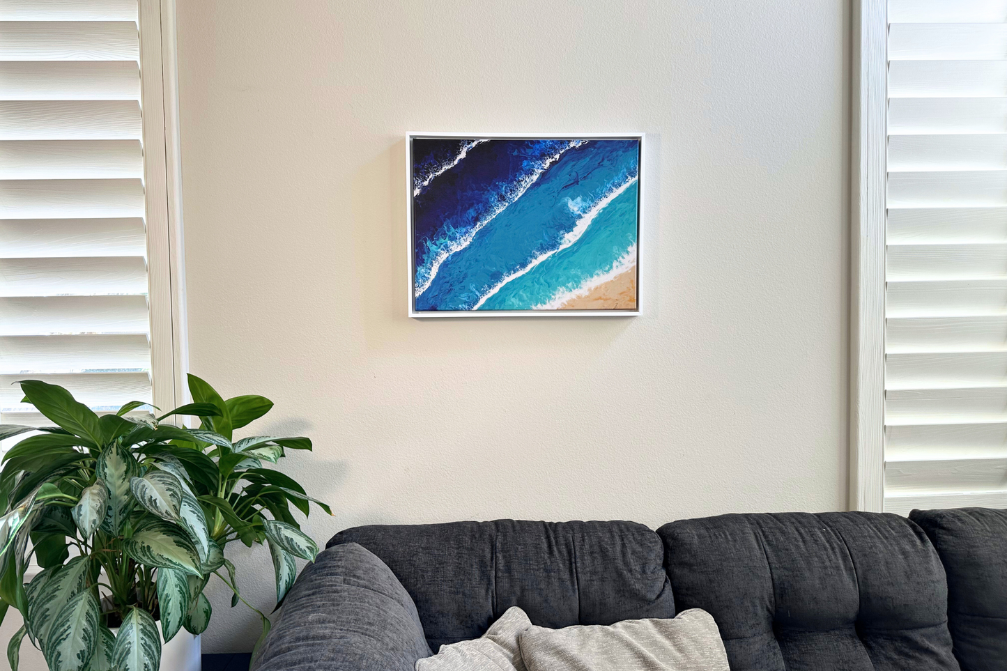 Aerial Ocean Escape Canvas Wrap Ocean Inspired Wall Art