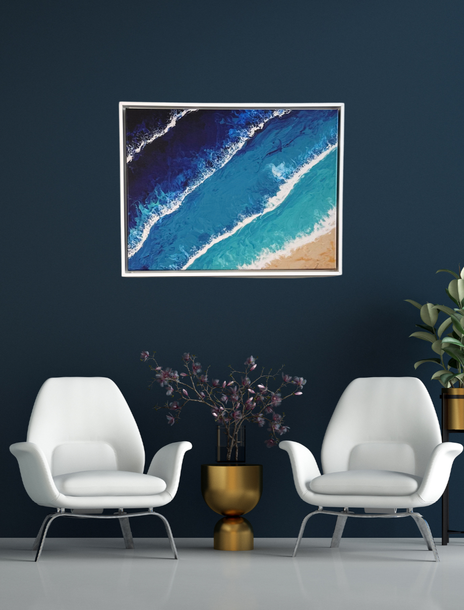 Aerial Ocean Escape Canvas Wrap Ocean Inspired Wall Art