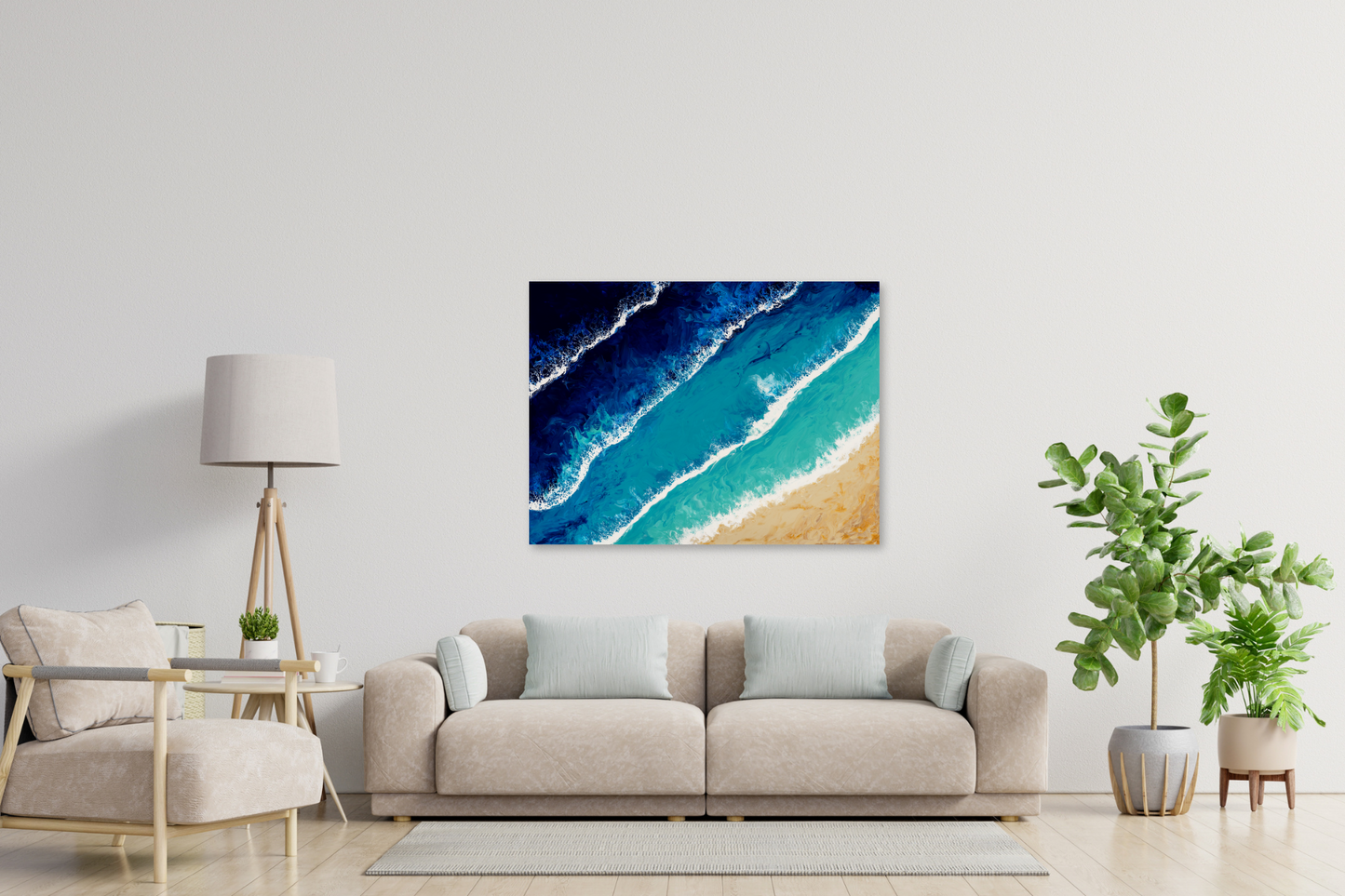 Aerial Ocean Escape Canvas Wrap Ocean Inspired Wall Art