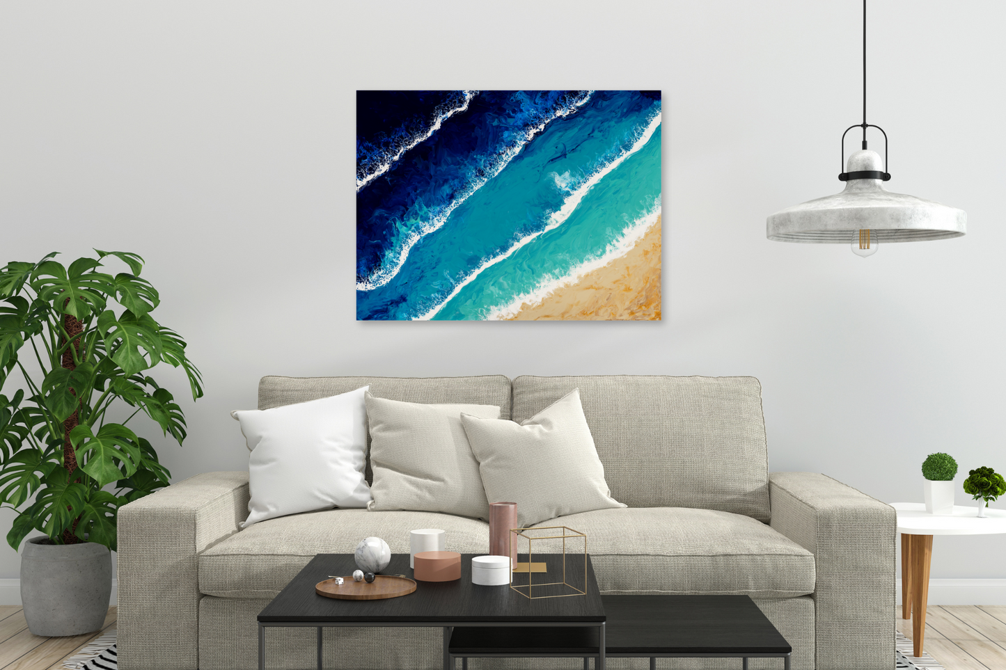 Aerial Ocean Escape Canvas Wrap Ocean Inspired Wall Art