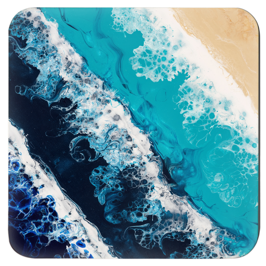 Ocean Vibes Coasters - Artistic Coastal Decor