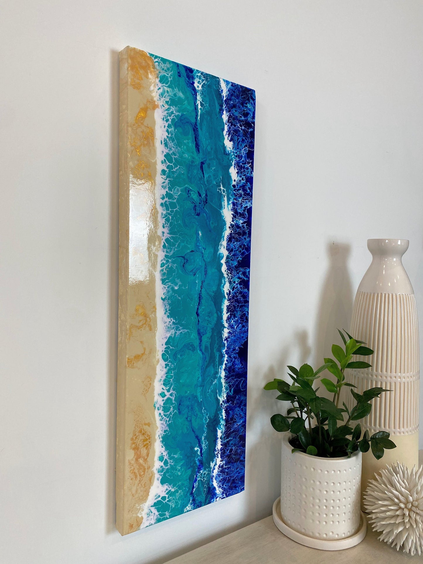 Beach Canvas 12"x36"x1.5" Gallery Canvas