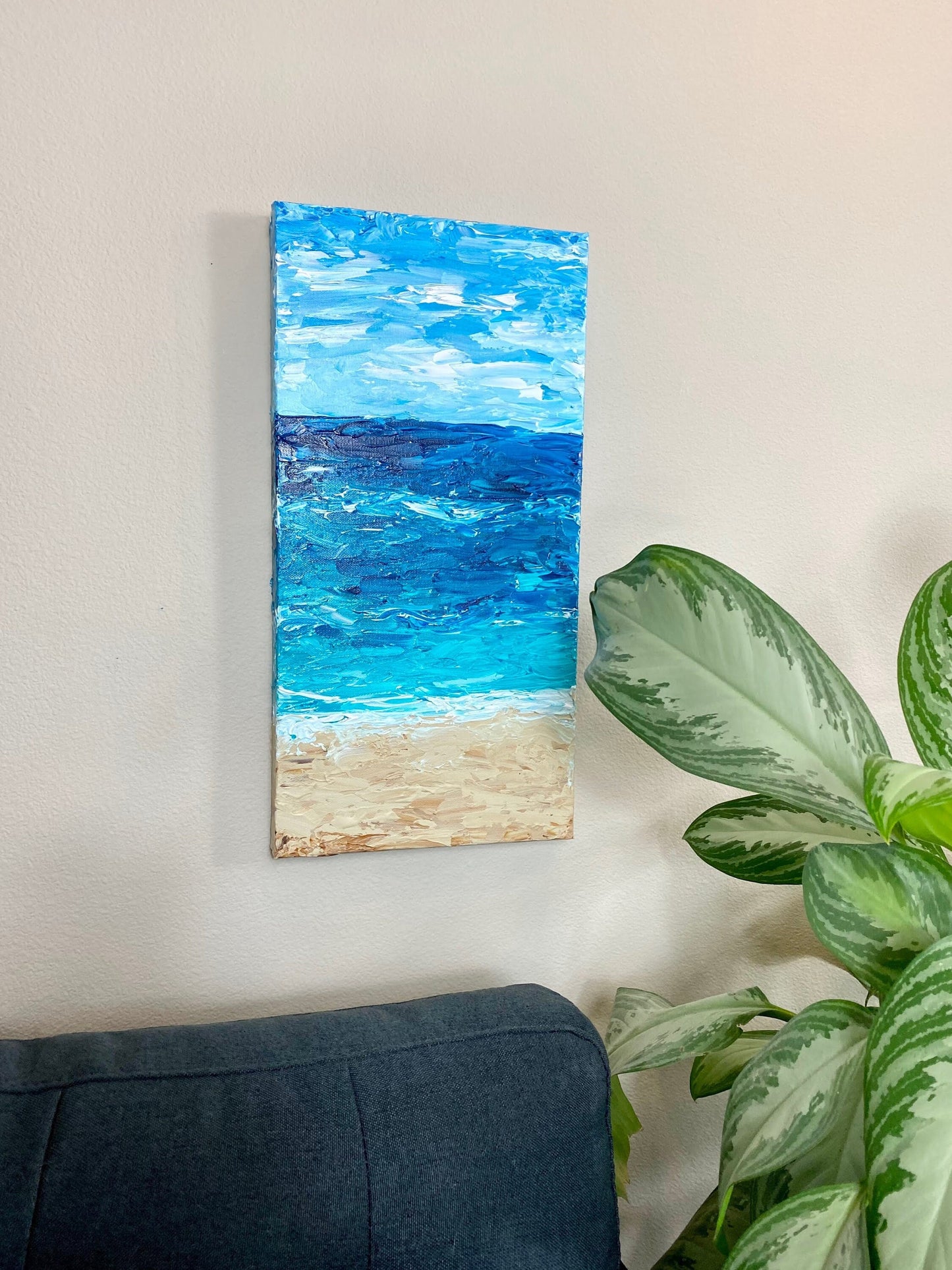 Ocean Impressionism 24"X12"x1.5" Gallery Canvas