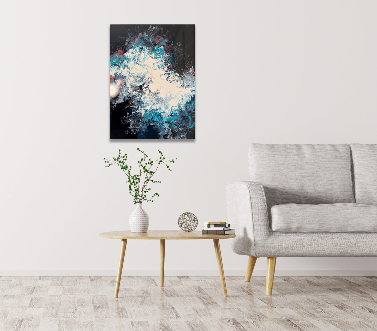Fluid Steel 24"x20"x1.5" Gallery Canvas
