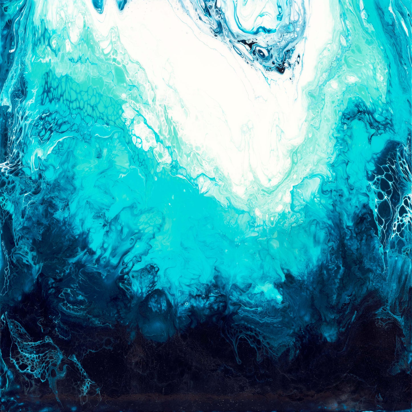 Deep Blue Sea Print Ocean Inspired Deep Blue Sea Canvas Wrap