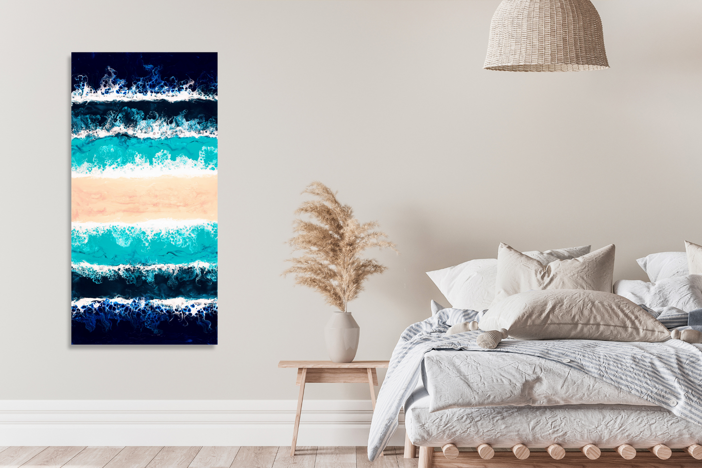 The Peninsula Ocean Inspired Framed Wall Art Canvas Print Framed Artwork