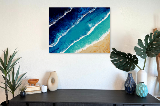 Aerial Ocean Escape Canvas Wrap Ocean Inspired Wall Art